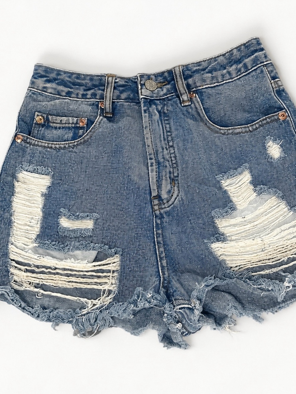 Signature 8 Distressed Denim Cutoff Shorts